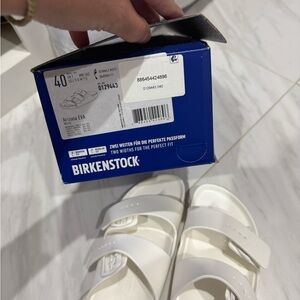 Birkenstock Arizona EVA Sandals in White new in box size 9